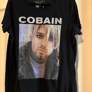 Kurt Cobain Black Graphic tee